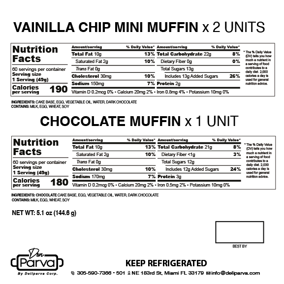 MUFFINS x 3 Unit - MASTER BOX 20 CT