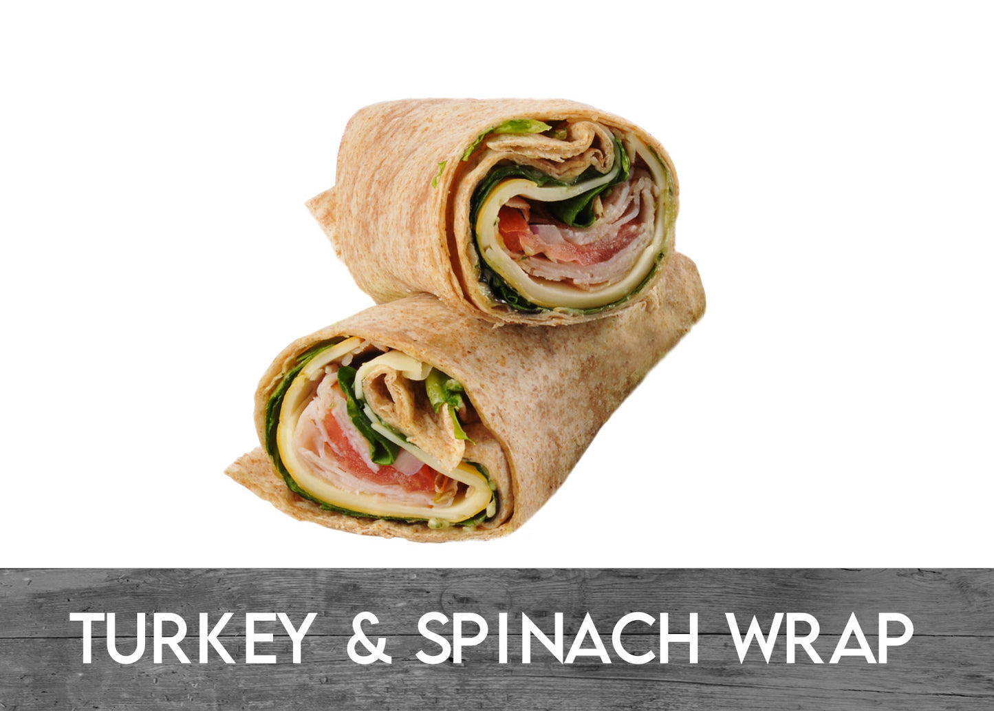 TURKEY, SPINACH AND CHEESE WRAP x 1 Unit  - MASTER BOX 20 CT